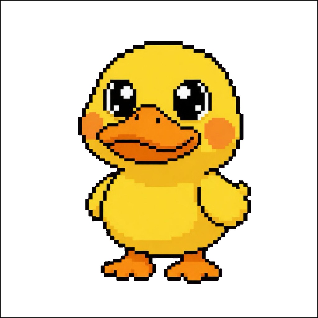 Keyboard Duck portrait
