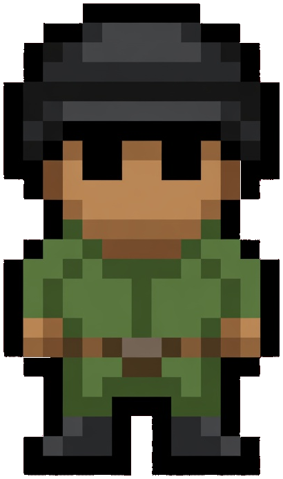 Paratrooper idle pose